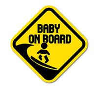 Surfing Baby on Board Sticker Surfing Baby on Board