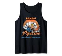 Surfing Banzai Pipeline North Shore Oahu Hawaii Vintage Art Débardeur