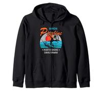 Surfing Banzai Pipeline North Shore Oahu Hawaii Vintage Art Sweat à Capuche