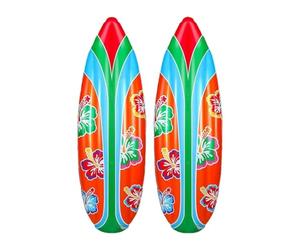 Surfing Board Set - 60 inch Blow Up Surf Board | PVC Summer Inflatable Toy - Two Piece Lightweight Portable Raft, Ideal for Delivering Endless Water Play Entertainment at Family Summer Parties