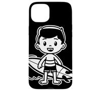 Surfing Boy Comic Look Beach Lifestyle for Boys Coque pour iPhone 15 Plus