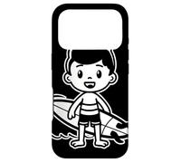 Surfing Boy Comic Look Beach Lifestyle for Boys Coque pour iPhone 17 Pro