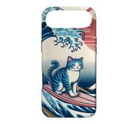Surfing Cat Hokusai Great Wave Off Kanagawa Japonais Rétro Coque pour iPhone Air