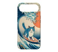 Surfing Cat Hokusai Great Wave Off Kanagawa Japonais Rétro Coque pour iPhone Air