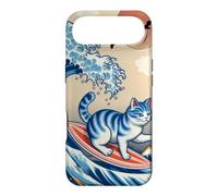 Surfing Cat Hokusai Great Wave Off Kanagawa Japonais Rétro Coque pour iPhone Air