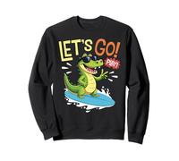 Surfing Crocodile Funny Animal Lover Cool Kids, Alligator Sweatshirt