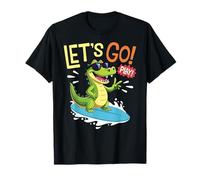 Surfing Crocodile Funny Animal Lover Cool Kids, Alligator T-Shirt