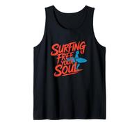 Surfing Free Your Soul, amateur de surf rétro et amusant Débardeur