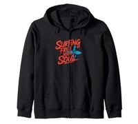 Surfing Free Your Soul, amateur de surf rétro et amusant Sweat à Capuche