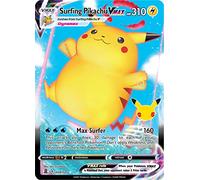 Surfing Pikachu VMAX 009/025 Ultra Rare Pokemon Card (Celebrations 25th Anniversary) + Titan Cards® Toploader