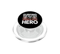 Surfing The Soy Sea, Snack-Size Hero. Cute Sushi PopSockets PopGrip pour MagSafe
