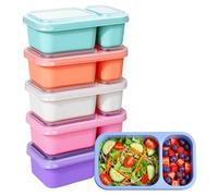 Surflyee Lot de 6 Boîtes à Goûter avec 2 Compartiments, Boîtes à Collation
