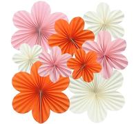 Surflyee Lot de 9 Rosace Papier Decoration, Papier Guirlande pour Décorations