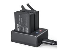 Surfola Batterie Caméra Sport, Batterie Rechargeable 1350mAh (2 pièces), avec Chargeur USB Double Trou, Compatible Wolfang