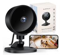 Surfola Caméra Surveillance WiFi Intérieure, 1080P FHD Caméra pour Bébé/Animaux avec Détection de Mouvement & Sonore IA, Vision Nocturne, Audio Bidirectionnel, App, Alexa & Google Home