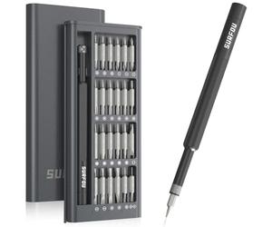 SURFOU 49 en 1 Set Tournevis de Précision, Portable Set Tournevis Bricolage Electronique de Réparation Kit avec 48 Embouts Magnétiques Tournevis Torx Hex pour PC, MacBook, iPhone, Lunettes, Montre