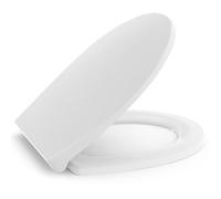 Surfou Abattant de WC avec système d'abaissement automatique - Ovale - Amovible - Blanc