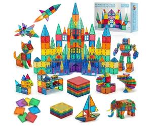 SURFOU Blocs de Construction Magnétiques 58PCS - Jouets STEM Montessori pour Enfants 3-7 Ans, Jeux Créatifs et Apprentissage, pour Filles et Garçons