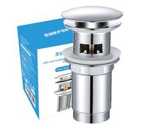 SURFOU Bonde de lavabo Universelle sans trop-Plein, Pop-up, en Acier Inoxydable, pour lavabo, bonde de lavabo, bonde de lavabo