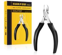 SURFOU Coupe-Ongles Pied en Acier Inoxydable, Poignée Antidérapante | avec Capuchon de Sécurité, Pinces de Précision pour Ongles Épais et Incarnés, Idéal pour Hommes et Seniors
