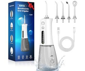 SURFOU Jet Dentaire Hydropulseur Professionnel Water Flosser for Teeth, Hydropulseurs Et Irrigateurs Nettoyage Dents Jet D'eau, Dent Nettoyeur Pulseur Interdentaire Irrigateur Portable Détartreur