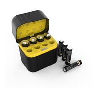 SURFOU Lot de 8 piles rechargeables au lithium AAA avec chargeur, 1,5 V, 1300 mWh, haute capacité, jusqu'à 1600 cycles de charge, avec boîte de rangement, compatible avec caméra extérieure clignotante