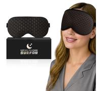 SURFOU Masque de Nuit, 3D Doux et Confortables Masque de Sommeil Adulte, Cache Yeux pour Dormir, Design de Pont de Nez Haut Sleep Mask Pour Voyage, La Sieste et L'insomnie, Noir