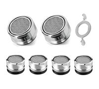 SURFOU Mousseur Robinet Cuisine, Lot De Six Embout Mitigeur Lavabo Salle De Bain À Visser M24 Economiseur Aérateur D'eau Pour Faucet, Économiseur Aerateur Robinets Anti Calcaire