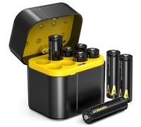 SURFOU Piles AA Lithium Rechargeables 1.5V 3700mWh Haute Capacité 8-Pack avec Chargeur, Adaptées aux appareils Photo numériques, pour Le Sport et à l'extérieur, jusqu'à 2000+ Cycles