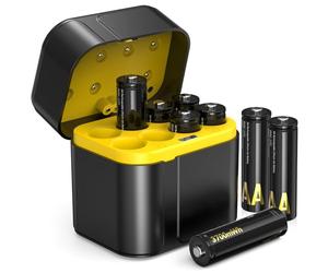 SURFOU Piles AA Lithium Rechargeables 1.5V 3700mWh Haute Capacité 8-Pack avec Chargeur, Adaptées aux appareils Photo numériques, pour Le Sport et à l'extérieur, jusqu'à 2000+ Cycles