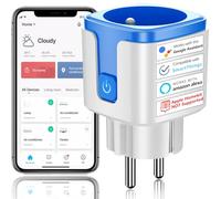 SURFOU Prise Connectée WiFi Type E 16A, Programmateur Electrique Minuterie | Compatible Alexa et Google Home, Contrôle Vocal et à Distance, Compteur d'Énergie kWh, App Tuya/Smart Life, 2.4GHz