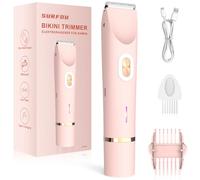 SURFOU Rasoir Electrique Femme 2 en 1, Tondeuse Intime et Visage, Rechargeable, Utilisation Humide et Sèche, IPX7 Étanche, Trimmer pour Bikini, Aisselles, Jambes et Bras