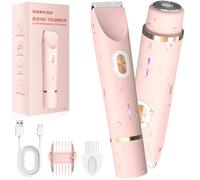 SURFOU Rasoir Electrique Femme 2 en 1, Tondeuse Intime et Visage, Rechargeable, Utilisation Humide et Sèche, IPX7 Étanche, Trimmer pour Bikini, Aisselles, Jambes et Bras