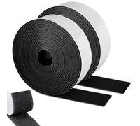 SURFOU Scratch Autocollant Double Face, 12 m x 50 mm, Ruban avec Crochets et Boucles Extra Fort, Idéal pour Tissu, Moustiquaires, Coussin de Canapé, Tapis, Bricolage et Décoration