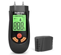 SURFOU Testeur Humidité pour Mur, Bois et Papier, Humidimètre Portable avec 3 Modes, Écran LED et Alarme Tricolore, Hygrometre pour Construction, Bricolage et Rénovation