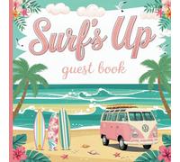 Surf's Up Party Guest Book: Pink Theme With Gift Tracker & Photo Album for a Longlasting Memory Keepsake