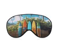 Surf's Up Surf's Up Masque de sommeil pour les yeux bloquant la lumière, confortable et doux, couverture des yeux avec bande élastique, convient aux hommes et aux femmes, convient pour voyager/dormir