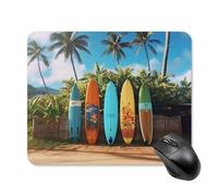 Surf's Up Tapis de souris carré pour ordinateur portable avec base en caoutchouc antidérapant 20 x 25 cm Tapis de souris de jeu ultra fin pour ordinateur portable Accessoires de bureau