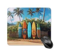 Surf's Up Tapis de souris carré pour ordinateur portable avec base en caoutchouc antidérapant 25 x 30 cm Tapis de souris de jeu ultra fin pour ordinateur portable Accessoires de bureau
