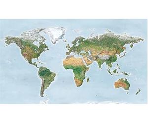 Surftrip Topogrphic Map by Awesome Maps - Carte topographique du monde illustrée pour les surfeurs - 90 x 60 cm [carte des spots de surf]