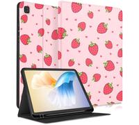 SurgeCraft Coque pour Samsung Galaxy Tab S6 Lite 10,4 pouces - Femmes filles mignon étui folio fraise fille enfants joli design pour Samsung S6 Lite Cases SM-P610/ P613/ P615/ P619
