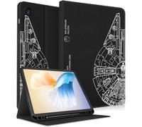 SurgeCraft Étui pour Samsung Galaxy Tab A9 Plus/A9+ - Femmes Garçons Hommes Folio Housse Noir Cool Adolescents Design Unique Esthétique Réveille/réveil automatique avec porte-crayon pour Galaxy Tab A9