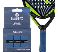 Surgrip Raquex Evade pour raquettes de padel - Bleu- Paquet de 3 surgrips pour padel, 0,65mm d'épaisseur - Surgrip antidérapant absorbant et légèrement adhésif pour raquettes de padel ou de pickleball
