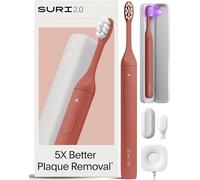 SURI 2.0 Brosse à dents électrique Sonic | Capteur de pression et étui de voyage de nettoyage UV | 1 mois + batterie | Conçue à Londres | Brosse à dents électrique pour adultes | Brosses à dents de