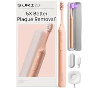SURI Brosse à dents électrique Sonic 2.0 avec capteur de pression et étui de voyage de nettoyage UV | Batterie de plus de 35 jours | N° 1 au Royaume-Uni | Brosse à dents électrique durable pour