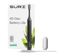 SURI Brosse à dents électrique Sonic | Batterie de plus de 40 jours | N° 1 au Royaume-Uni | Brosse à dents électrique durable pour adultes | Brosse à dents de voyage | Brosses à dents soniques | Noir