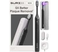 SURI S2 Midnight Brosse de nettoyage pour lampe UV avec étui de chargement et support miroir Noir