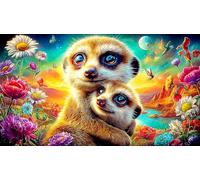 Suricate 1000 pièces Papier recyclé Puzzle Extremement Difficile Jeux éducatifs pour Toute la Famille Cadeau pour Femmes et Hommes 38x26cm/1000pcs