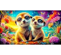 Suricate 1000 pièces Papier recyclé Puzzle Extremement Difficile Jeux éducatifs pour Toute la Famille Cadeau pour Femmes et Hommes 38x26cm/1000pcs