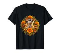 Suricate aux soucis Orange et Champignons des Bois T-Shirt